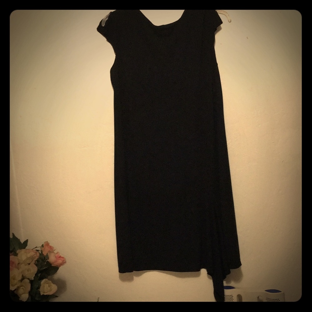 Kathie Lee Collection Black Handkerchief Dress